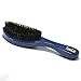 Terrilee Premium Handle 360 Wave Brush for Men - Medium Hard Curved 360 Wave Hair Brushs - Made with Nature Beech & Nylon Boar Bristle Men's Hair Brush For Black Men 360 (Blue Wood)