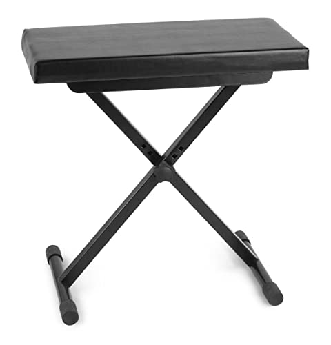 Vonyx KBB10 - Banc pour clavier et piano, 3 hauteurs, banc pliable, coussin d'assise confortable, charge maximale de 100 kg Cover