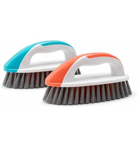 Multi-Purpose Laundry Scrub Brush with Ergonomic Handle, Stiff Br...