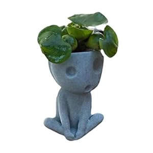Plant Potten Met Afvoer Gat Hars Leuke Lichtgevende Gezicht Planter Pot Hoofd Bloempot Succulent Planter Bloempot Voor Huis Kantoor Decor (#1)