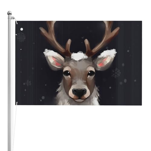 Drapeau de renne extérieur grand format et bannière déco murale