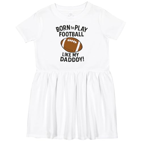 inktastic Born to Play Like My Daddy Football Toddler Dress
