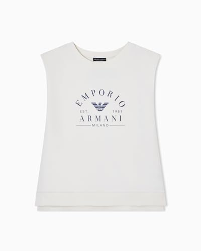 Consigue la sudadera Iconic Terry EMPORIO ARMANI para mujer en beige con ajuste cómodo al mejor precio