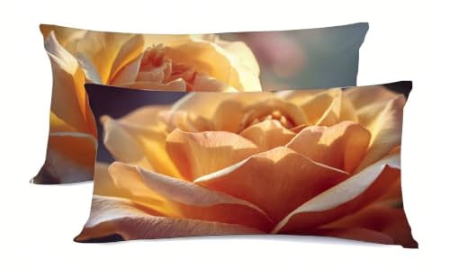 Taie d'oreiller 50x75 cm fleur jaune pour protéger et décorer