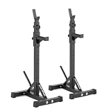 Cipriani Sport Rack Palestra Regolabile per Bilanciere, Squat Rack Acciaio con Supporti Altezza Regolabile, Porta Pesi Casa