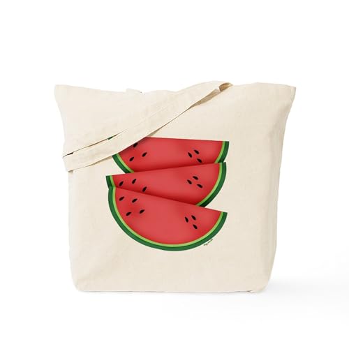 CafePress Watermelon Tote Bag Natural Canvas Tote Bag, Reusable Shopping Bag