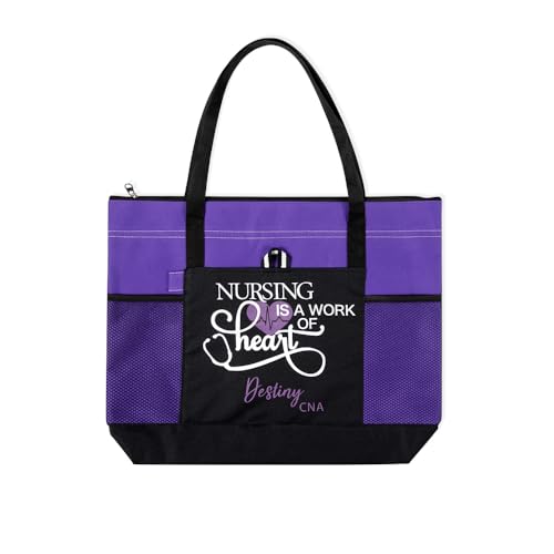Bolso Tote personalizado para enfermera 18x13.5in miniatura 1