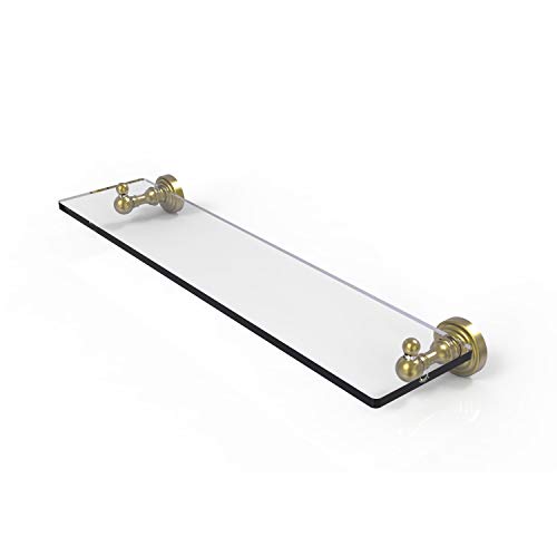 Allied Brass Waverly Place Collection 22 Inch Vanity Beveled Edges 1 Glass Shelf, 22-Inch, Satin Brass
