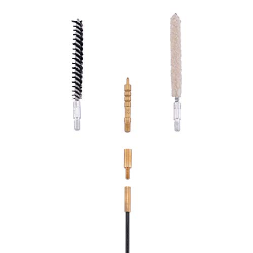 BOOSTEADY .177 Cal & .22 Cal Kit de Nettoyage pour Fusil à Air Comprimé avec Mop en Coton Brosses en Nylon Câble Flexible et Pochette Zippée – Image 6