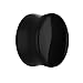 Produktbild Treuheld® | 10mm Glas Ohr Plug/Flesh Tunnel | Schwarz | Double Flared | Ohne Gewinde | Damen und Herren | Hautfreundlich & Antiallergen