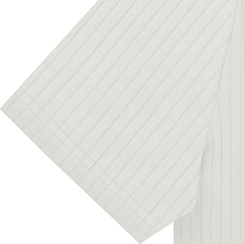 Gnvviwl Men's Muscle V Neck Polo Shirts Slim Fit Short Sleeve Cotton Golf T-Shirts Ribbed Knit Soft Tees White #TOP3