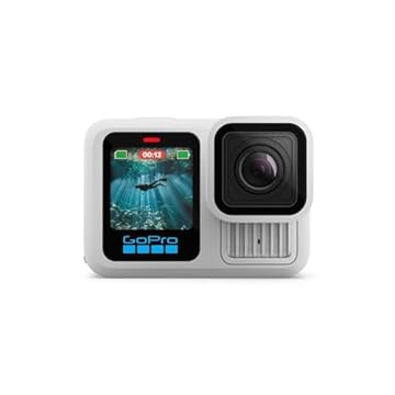 GoPro HERO13 Black Em Branco Polar Edição Limitada - Câmera de ação à prova d'água 10m, 5.3K60, HLG HDR, 27MP, HyperSmooth 6.0, GPS, Wi-Fi 6, Lentes HB-Series
