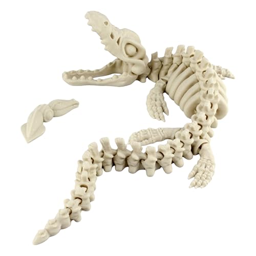 PowerTRC 3D Printed Mosasaurus Skeleton Dinosaur Figurine