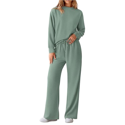 Generisch - Generisch Ensemble 2 pièces pour femme - Sweat à capuche et pantalon de jogging - Tenue décontractée, vert, L