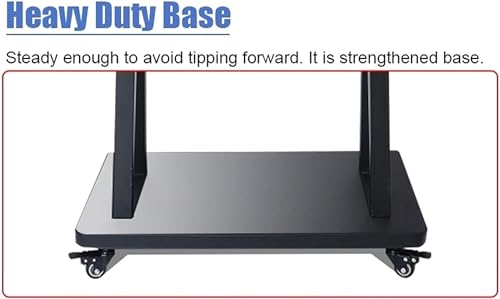 Soporte móvil para TV con ruedas y estante ajustable miniatura 6