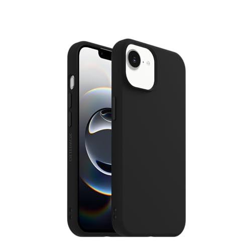 Image of OtterBox iPhone 17e, 16e, 15, 14, & 13 Figura Series Case - Black - Aesthetic, Silicone Phone Cases, Protective Minimalist Design, MagSafe iPhone Case with Camera Protection