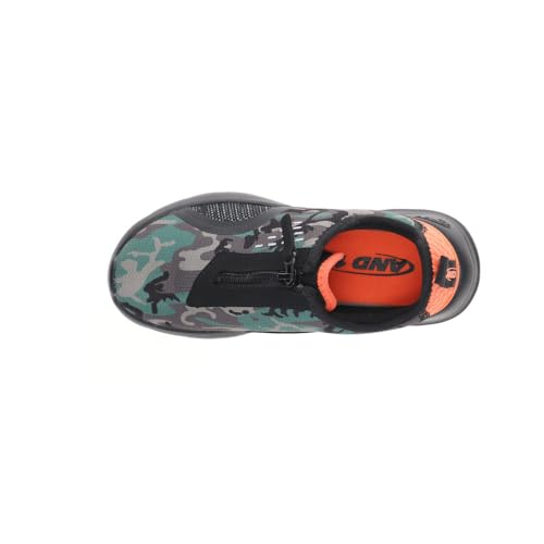 AND1 Kid's TC Smooth Zip-Up Sneakers (Camo Flame Black, US Footwear Size System, Big Kid, Numeric, Medium, 4)4