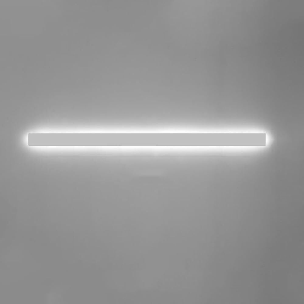 Wall Lamps Corner LED Wall Lamp Minimalist Indoor Light White Up Down Wall Mounted Bathroom Light Black Linear Light Long Strip Hardwired Wall Sconce for Hallway Bedroom Living Room Kitchen(Blanc,60CM