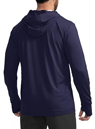 Image of Men's UPF 50+ Light Jacket Full Zip Sun Protection Hoodie Long Sleeve Sun Shirts for Men Hiking Fishing Zip Pockets