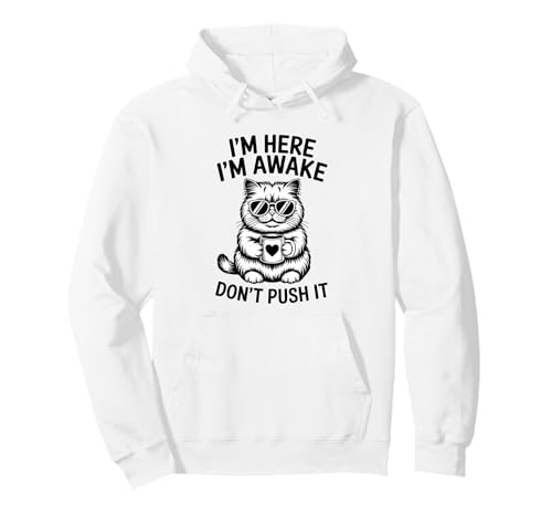 Antisocial Cat Lover Grumpy Kitty Coffee Humour Sweat à Capuche