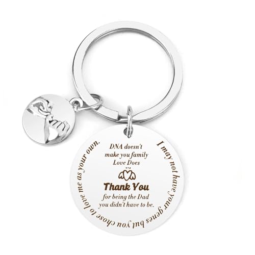 Kabulae Step Dad Gifts,Step Dad Keyring for Christmas Daddy Gifts,Presents for Daddy for Christmas Fathers Day
