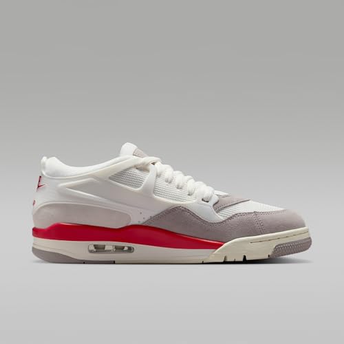 NIKE Air Jordan 4 RM Baskets en cuir pour homme, Sail Fire Red College Grey Coconut Milk, 42.5 EU