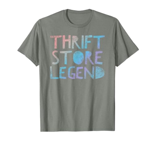 Thrift Store Legend - Funny Thrifty Shopper Quote Humor T-Shirt, Men, Olive Heather, Medium