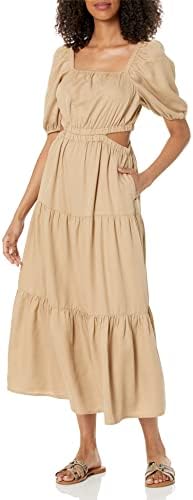 The Drop Women’s Anaya Square-Neck Cut-Out Tiered Maxi Dress