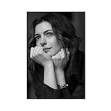 Anne Hathaway Leinwand-Poster, Wandkunstdruck, Bild, 