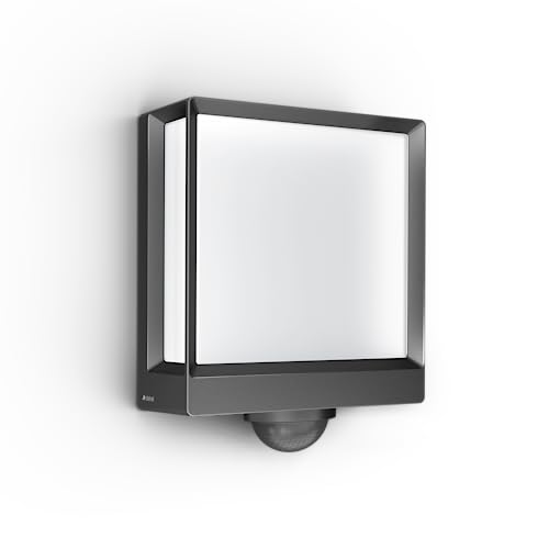 Steinel LED Außenwandleuchte L 40 SC Connect, 180° Bewegungsmelder, smarte Außenleuchte, Softlichtstart, bedienbar per App, anthrazit
