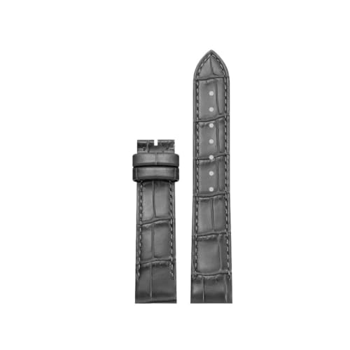 Bracelet montre cuir dégagement rapide compatible Cartier Dumont 19mm gris
