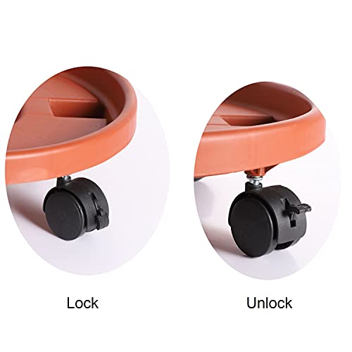 Loleeqiu 2 Pack 13 Inches Plant Caddy, Plant Stand With Four Lockable Wheels, Easy Moving Plant Dolly, Indoor Outdoor Flower Pot Mover With Locking Universal Wheels, Red #TOP4