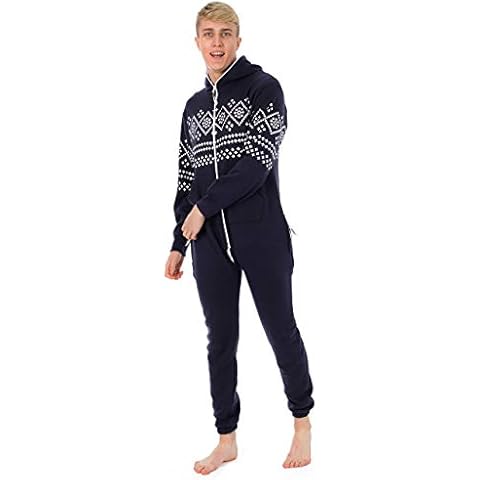 Juicy Trendz® Mens Onesie Adult Jumpsuit One Piece Pajamas Unisex Nightwear Cover