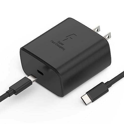 45W Samsung Charger USB C Super Fast Charging for Samsung Galaxy S24,S24 Ultra,S23,S23 FE,S22,A54,Z Fold 5,Z Flip 5,4,Galaxy Tab S9,S8,S7,Galaxy Book3,PPS Charger,Android Wall Charger with 6ft Cable