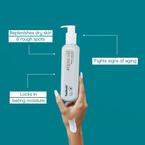 Baebody Argan Oil Moisturizing And Revitalizing Lotion, Nourishing & Hydrating Cream For Hand And Body, Vegan And Light Weight Formula For All Skin Types 10 Fl Oz #TOP2