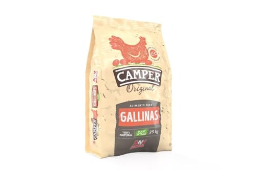 Pienso CamperPuesta granulado 25 kg para gallinas y Aves ponedoras Camperas y Ornamentales, Ideal para recría con Grasas Vegetales.