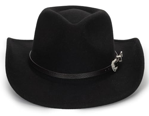 Cowboy Hat for Boys Girls Western Felt Fedora Hat for Kids 3-6 Years3