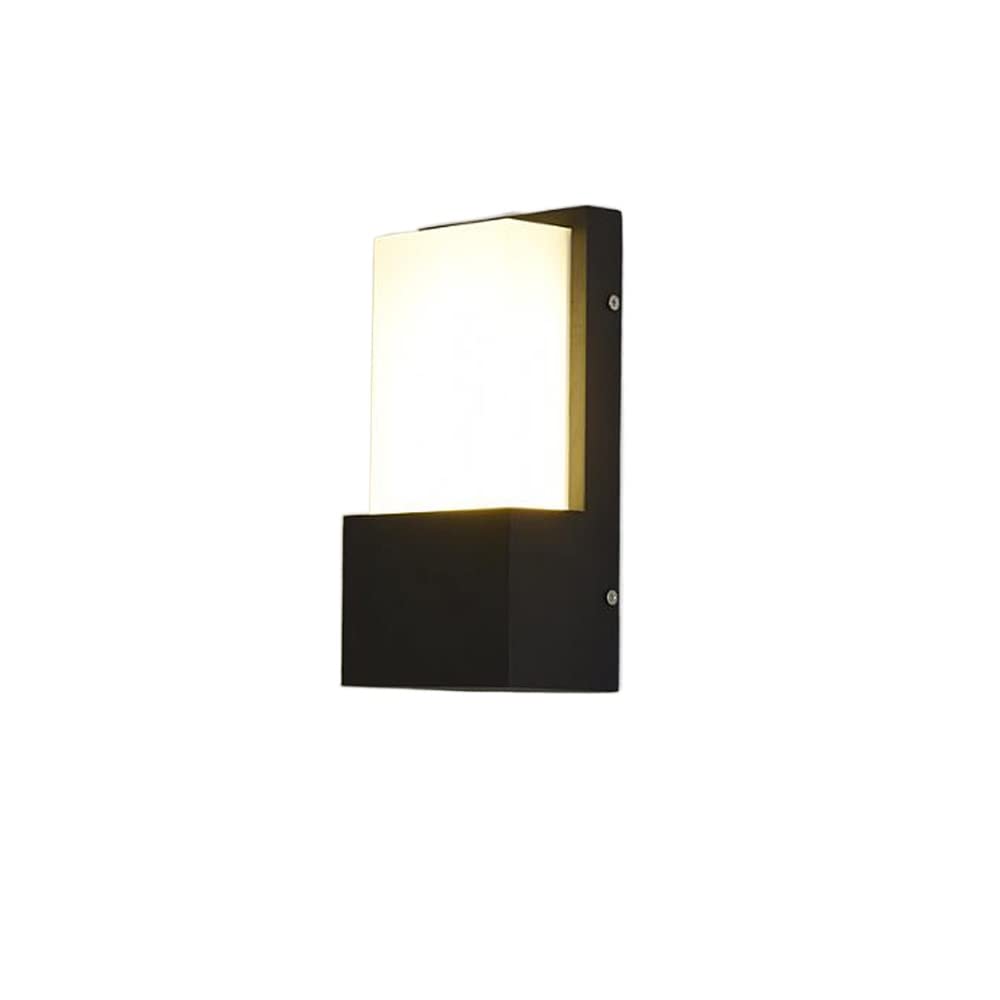 OZBMA Outdoor Light Fixture Modern Wall Sconce Matte Black Mount Lamp 6W Led Fixtures Ip54 Waterproof for Indoor Garden Hallway Lantern