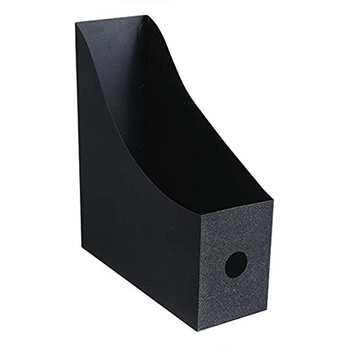 SM SunniMix Sturdy Magazine File Plastic Holder Desk Organizer File Folder for Office Organization and Storage Book Paper Organiser - Black