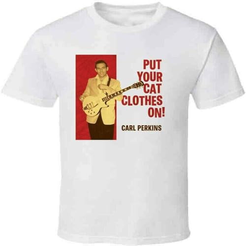 Photo de YAQINUO Carl Perkins T Shirt Fit Casual Graphic Short Sleeve Tops White XL