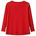 Ipuang Girls Heart Print Long Sleeve T-Shirt Cotton Crew Neck Tee Top, Red, Size 10