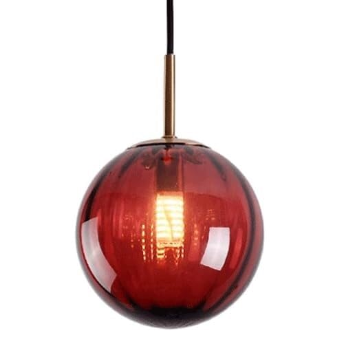 Lámpara de techo industrial con esfera de vidrio verde G9