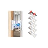 10 Pack Magnetic Cabinet Door Catch, Ultra Thin Cabinet Door Magnets, Adhesive Drawer Magnets to Stay Closed, Stainless Steel Cabinet Latch Easy to Install with Double Sided Tape, Thickness 0.08in