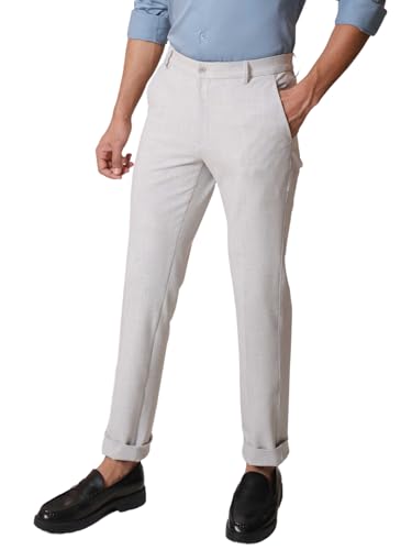 Image of SUBTRACT Slim-Fit Stretchable Lycra Formal Pants for Men with Flexible Waistband | Stylish Men's Wear Trousers for Office or Party |Dress Trouser Pant