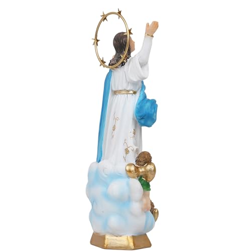 Estatua de resina La Inmaculada Concepción de María 8 pulgadas miniatura 3