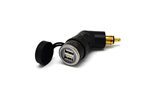Cliff Top Motorcycle DIN USB Charger 4.6 Amp Motorcycle Power Adapter with DIN Hella Plug Compatible with BMW Triumph Tiger Ducati Motorcycle