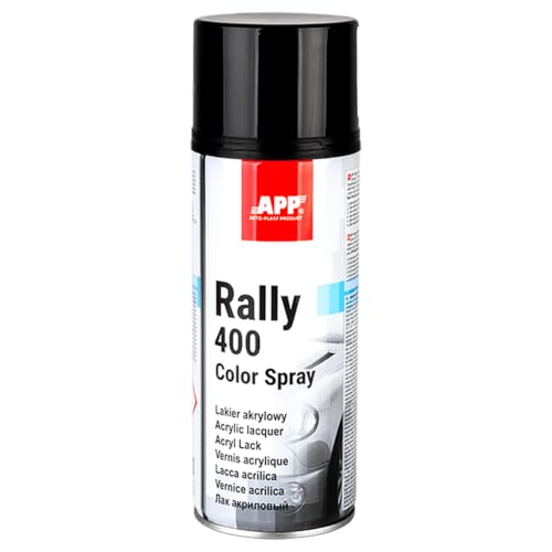 APP Rally 400 Color Spray - Bombe de peinture noir brillante | Peinture acrylique en spray | Bombe peinture noir brillant pour toutes les surfaces avec une...