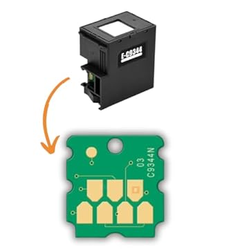 Chip P/Caixa Manutenção Tanque Epson C9344 L5590, L3550, L3560, XP-3100, XP-4100, XP-4105, WF-2830, WF-2850 e WF-2851 Reutilize e Economize
