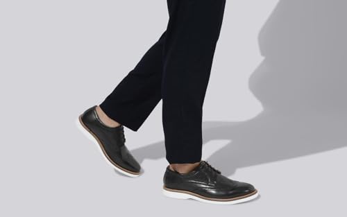 Image of Neeman's Luxe Brogues for Men | Antique Finish Faux Leather (PU) with Mendelian Brogue Pattern | Comfortable Semi-Casual Brogues