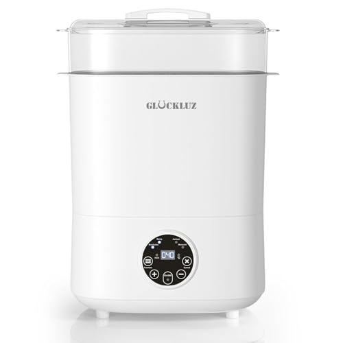 Glückluz Esterilizador y Secador de Biberones Eléctrico Automático 3 en 1, Calentador de Alimentos para Bebé, 99.9%...